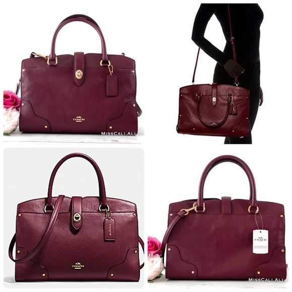 NWT COACH Mercer 30 Satchel Crossbody Bag Black - Picture 16 of 16